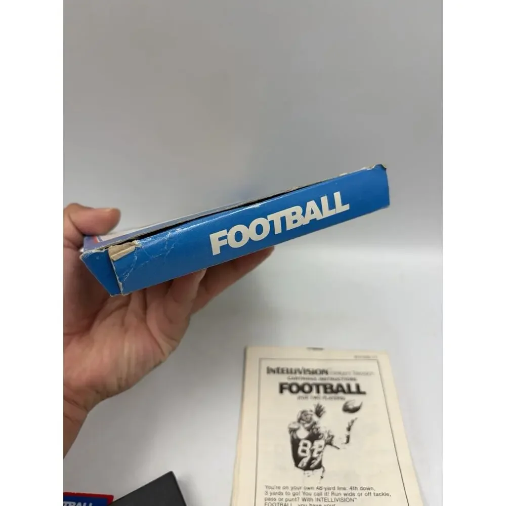 Rare! Mattel NFL Football Intellivision CIB 1979 with Overlays Playbook